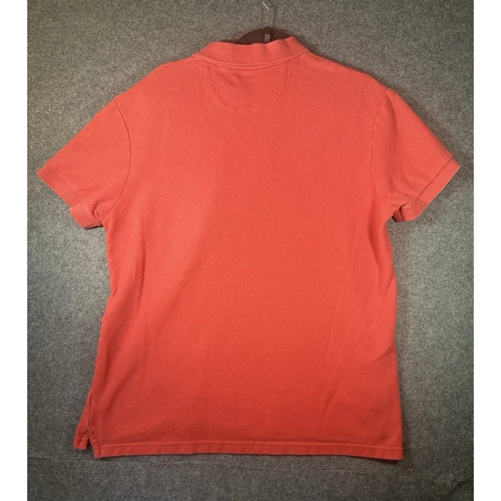 Chaps Men's Custom Fit Short Sleeve Polo‎ Shirt Coral Red Size XL